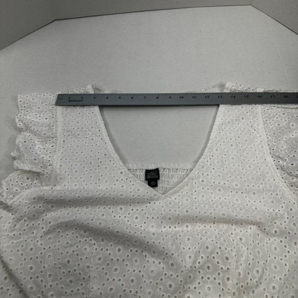 Wild Fable Women's Size XXL V-Neck Floral Bohemian Top White New With Tags - Picture 7 of 12